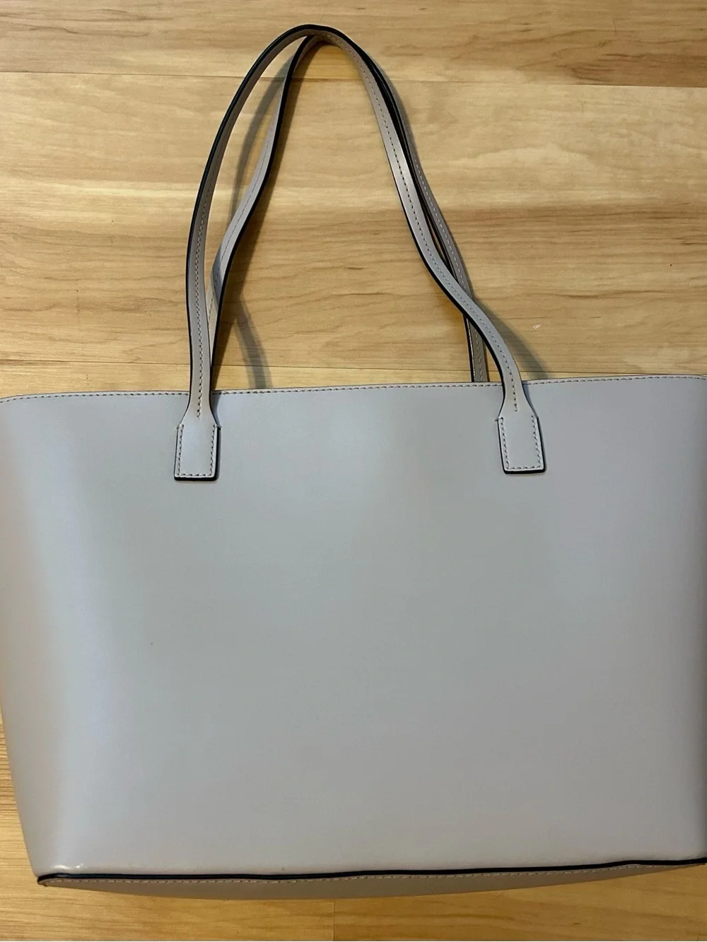 kate spade light gray lavender leather tote